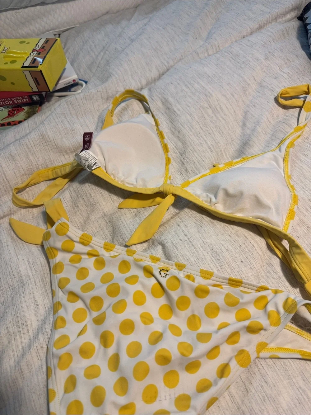 Guess Yellow Polka Dot women’s two-Piece Bikini Set